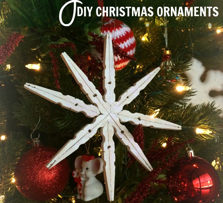 Looking for a fun craft to do with your kids that you can use as homemade gifts too? Try these DIY Christmas Ornaments Clothespin Snowflakes. Super easy and fun gift idea!
