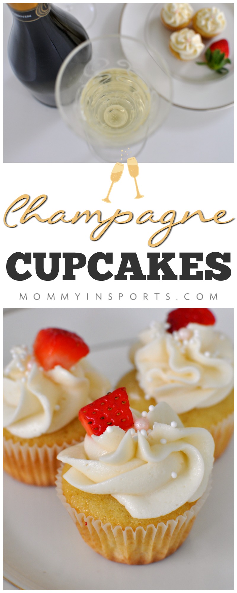 Looking for a treat to ring in the new year? These decadent champagne cupcakes are the perfect treat to celebrate a fresh start! An easy and delish recipe