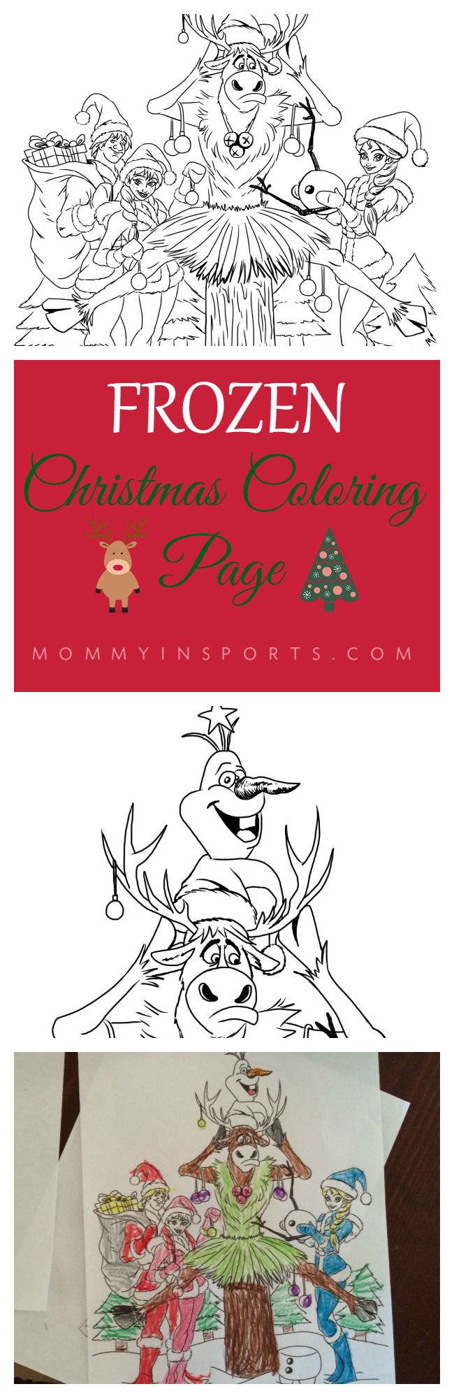 Frozen Christmas Coloring Page Kristen Hewitt