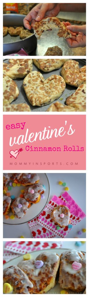 Need simple recipe to surprise your family, friends or coworkers on Valentine's Day? Why not make these super easy heart shaped Valentine's cinnamon rolls?!