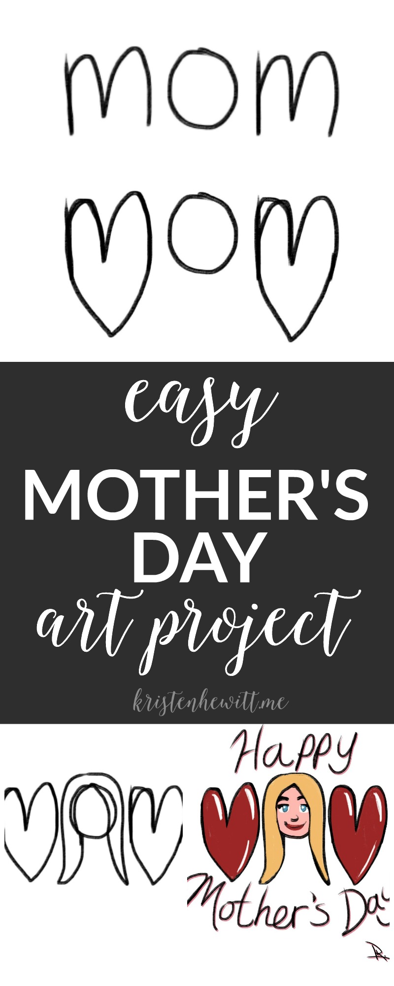 Simple mother's best sale day paintings