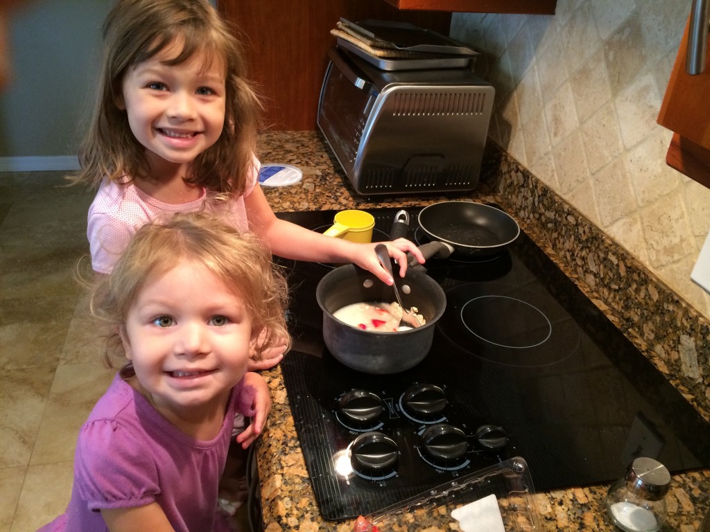 Encourage kids to help you cook so they understand where their food comes from! Picky eaters love to play in the kitchen!