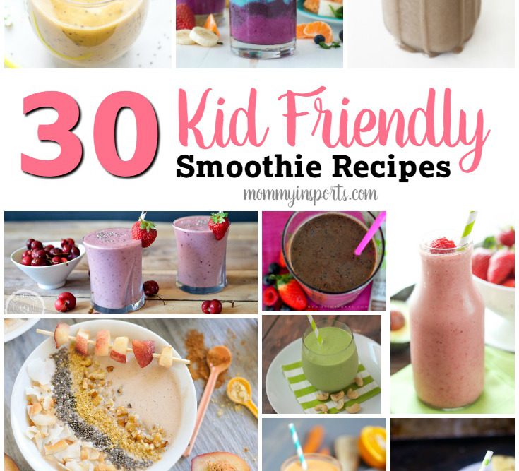 Looking for a way to add vegetables to your kids diet? Try one of these 30 kid friendly smoothie recipes!