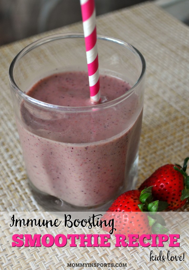 Need a nutrient packed breakfast or snack? Try this Immune Boosting Smoothie recipe kids and grown ups devour! 