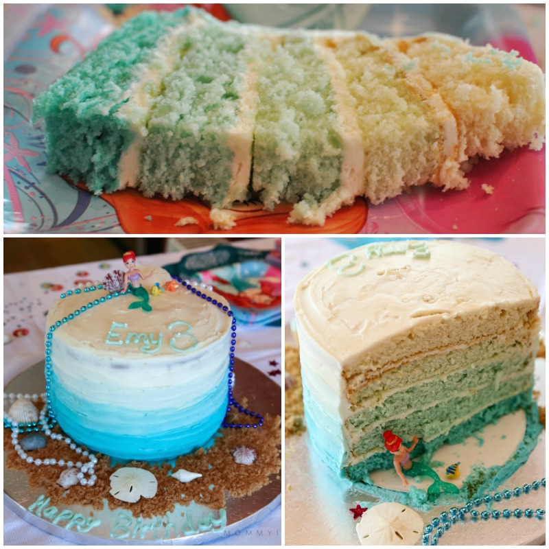 Ariel Ombre Cake Collage