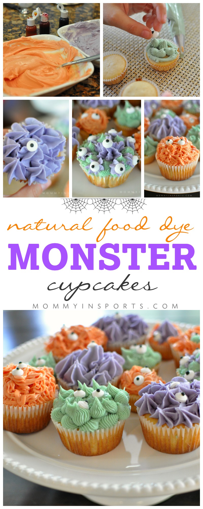 Looking for a scary treat that isn't full of harmful chemicals? Try these natural food dye monster cupcakes, which are so easy to make your kids can do them! There's no wrong way to create a monster!