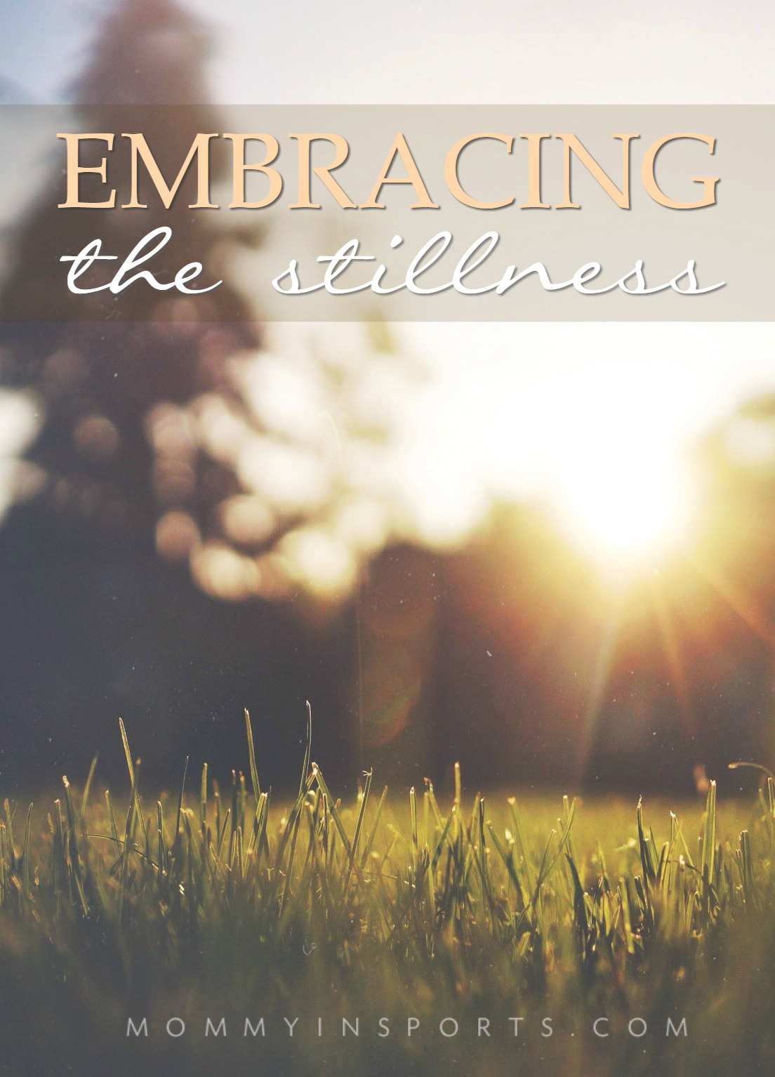 Do you find time and space for yourself to just be? It's a challenge for all parents, but if we can just embrace the stillness, we will find what we need.