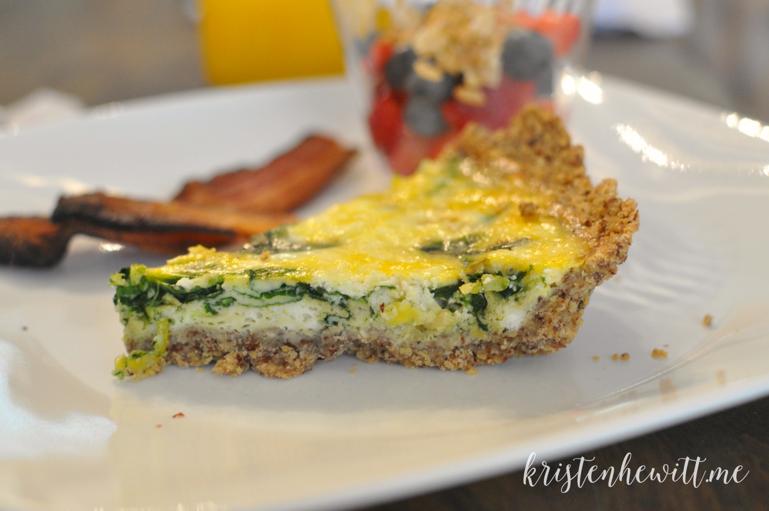 Delish Paleo Spinach Quiche - Kristen Hewitt