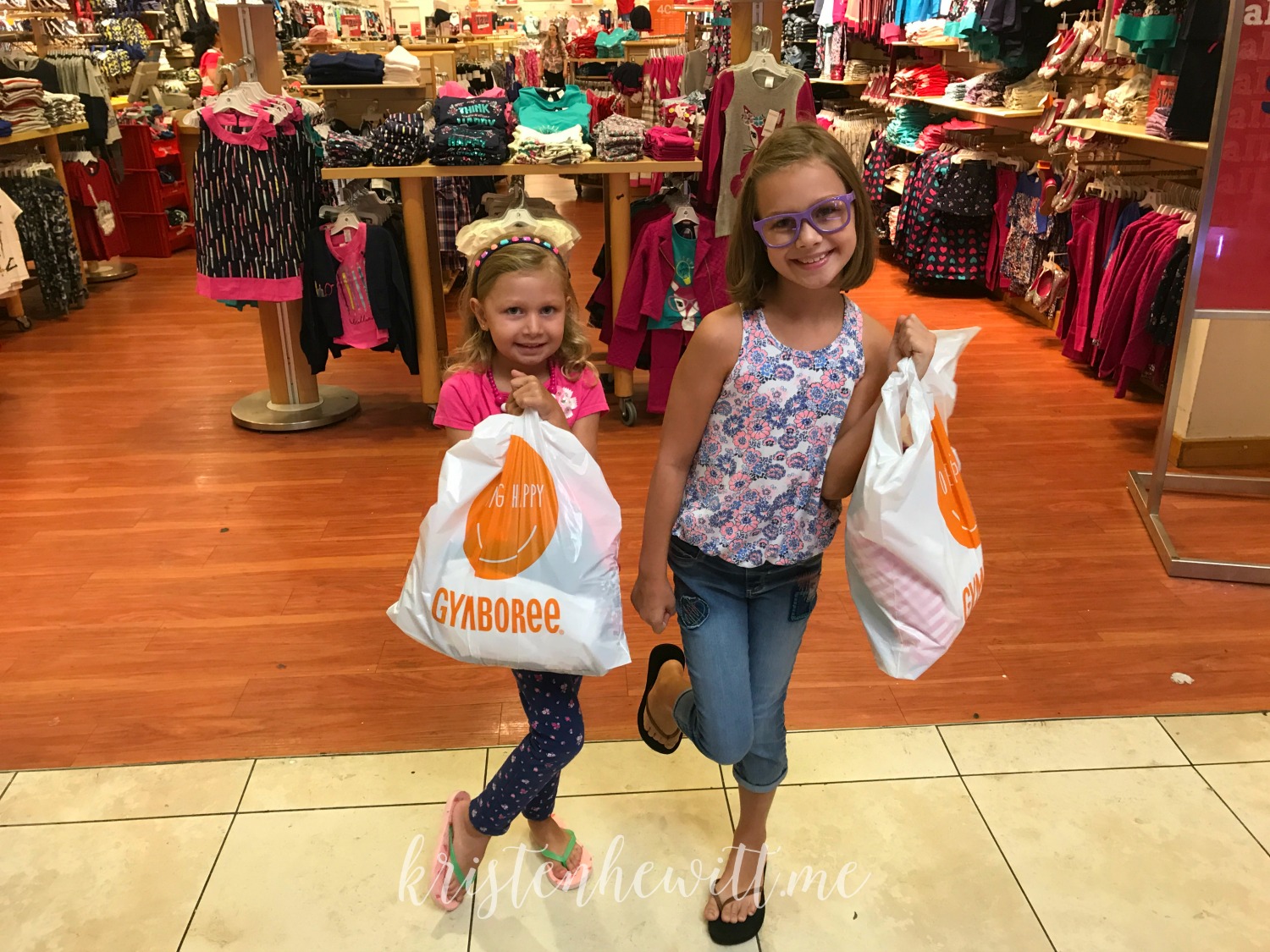 Youngest girls shopping