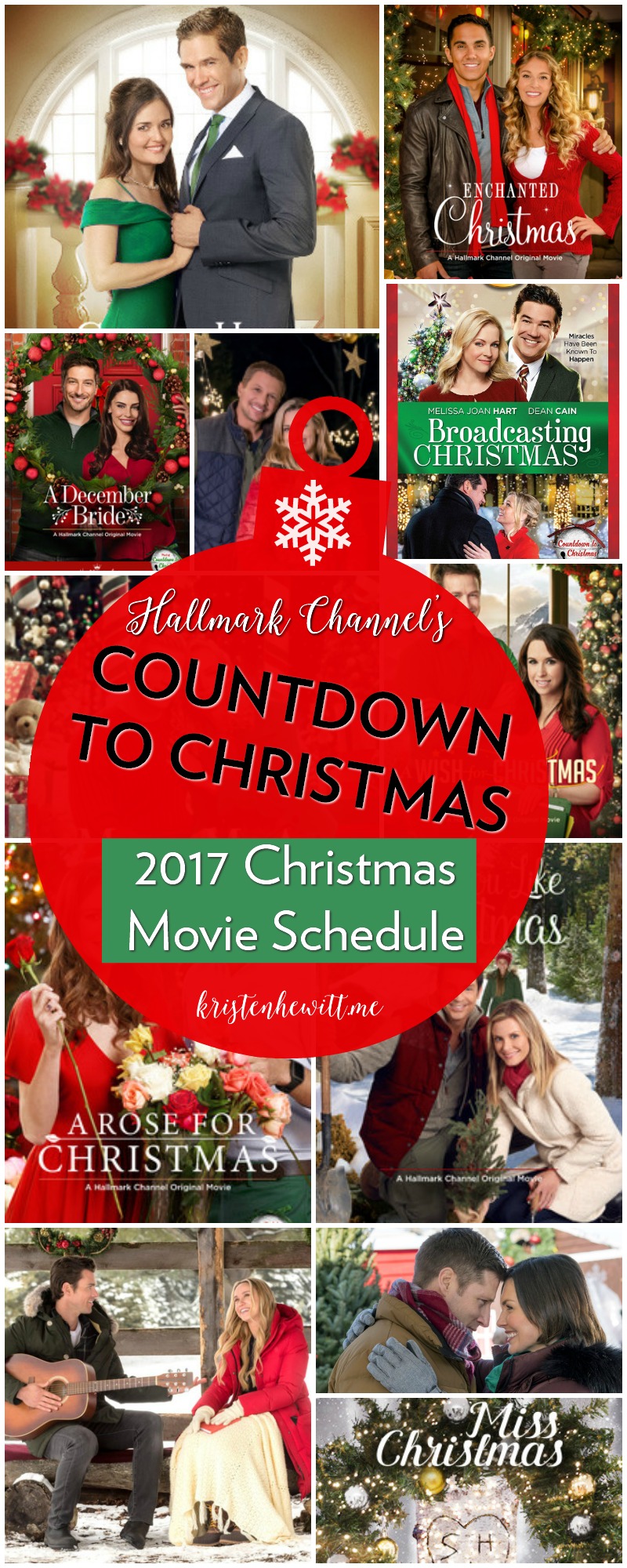 Hallmark Christmas Movies 2017 Schedule - Kristen Hewitt