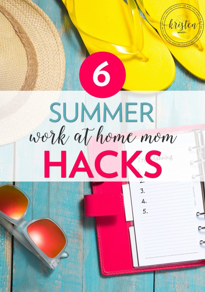 Looking for a way to balance summer time fun and work with kids? It's not easy and there's not a perfect way, but here are some tips to make it a little easier. Check out these 6 Summer work at home mom hacks!