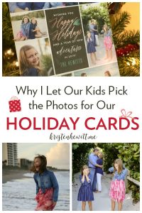 It's so hard to do all the things during the holiday season, especially picking photos for a card. That's when our daughter helped me see that the imperfections were what made the images beautiful!