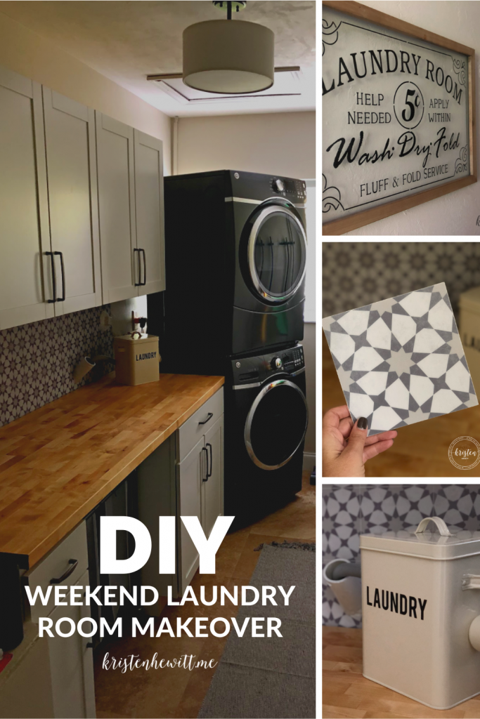 Looking for a simple and budget friendly way to reorganize your laundry room? Here's a DIY laundry room makeover you can do in a weekend!